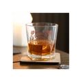 Viking Compass Lowball Drinking Glass with Coaster