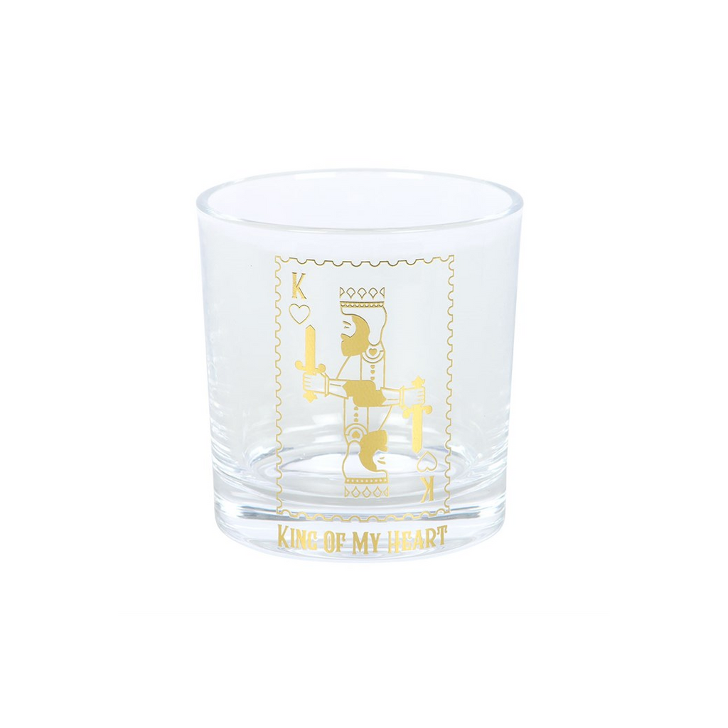 King of My Heart Drinking Glass