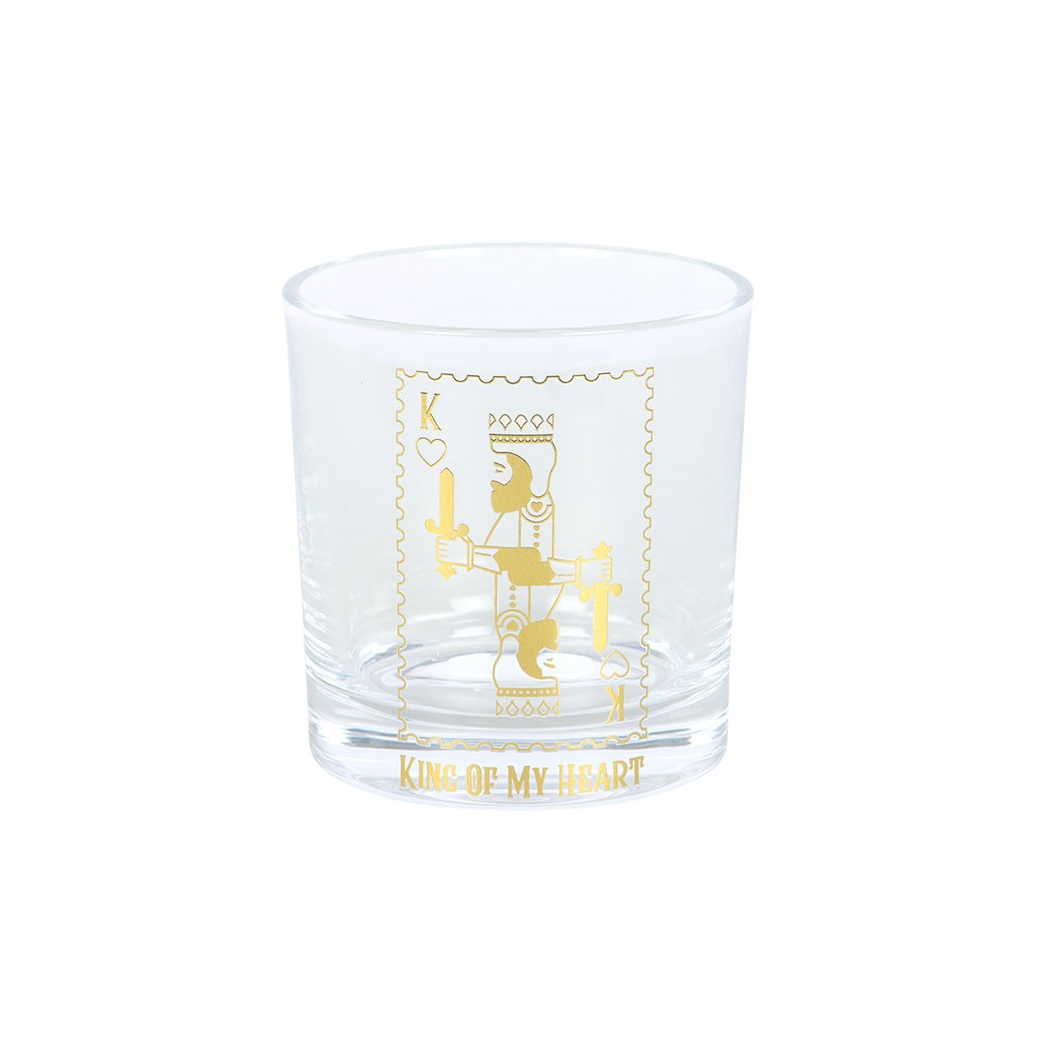 King of My Heart Drinking Glass