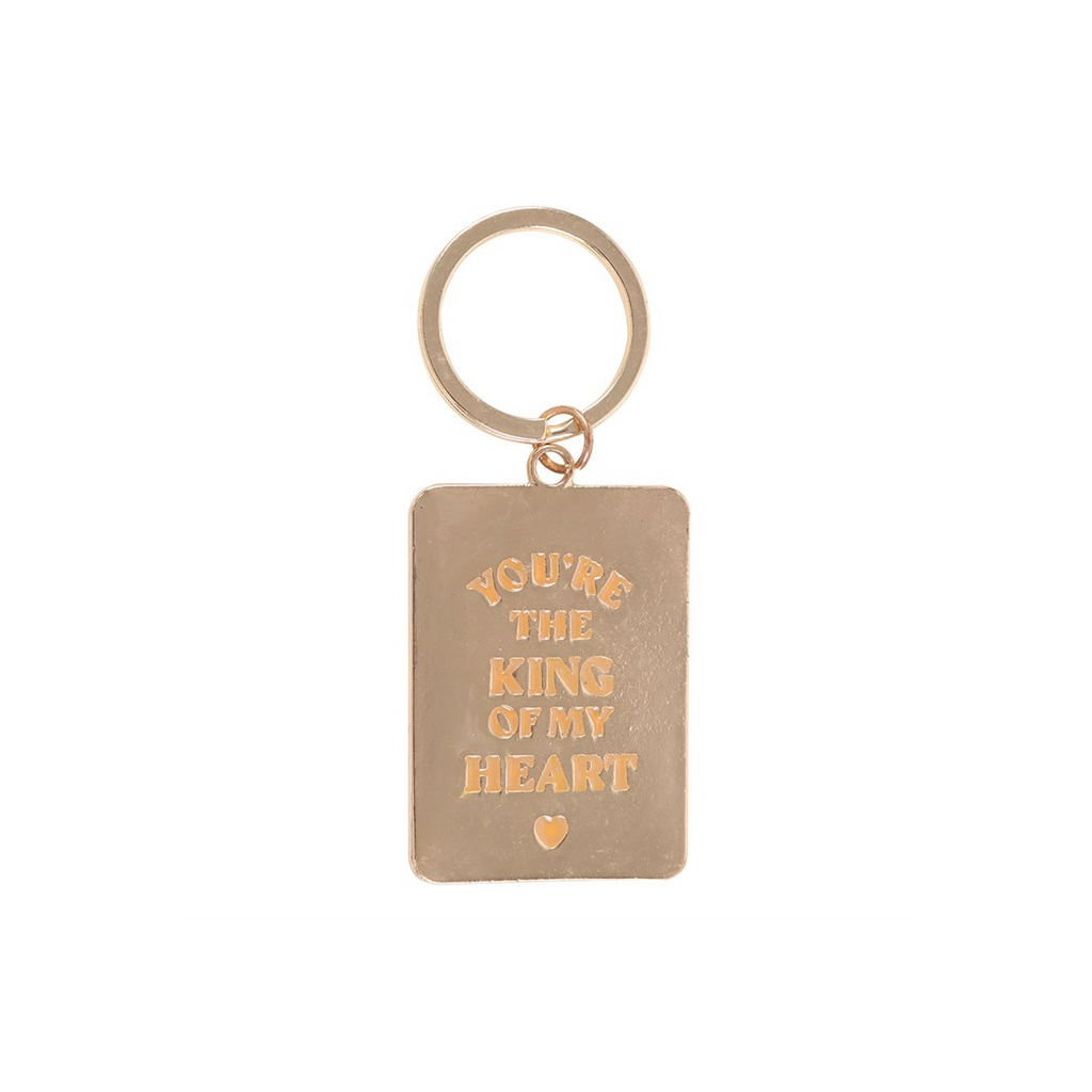 King of My Heart Playing Card Keyring