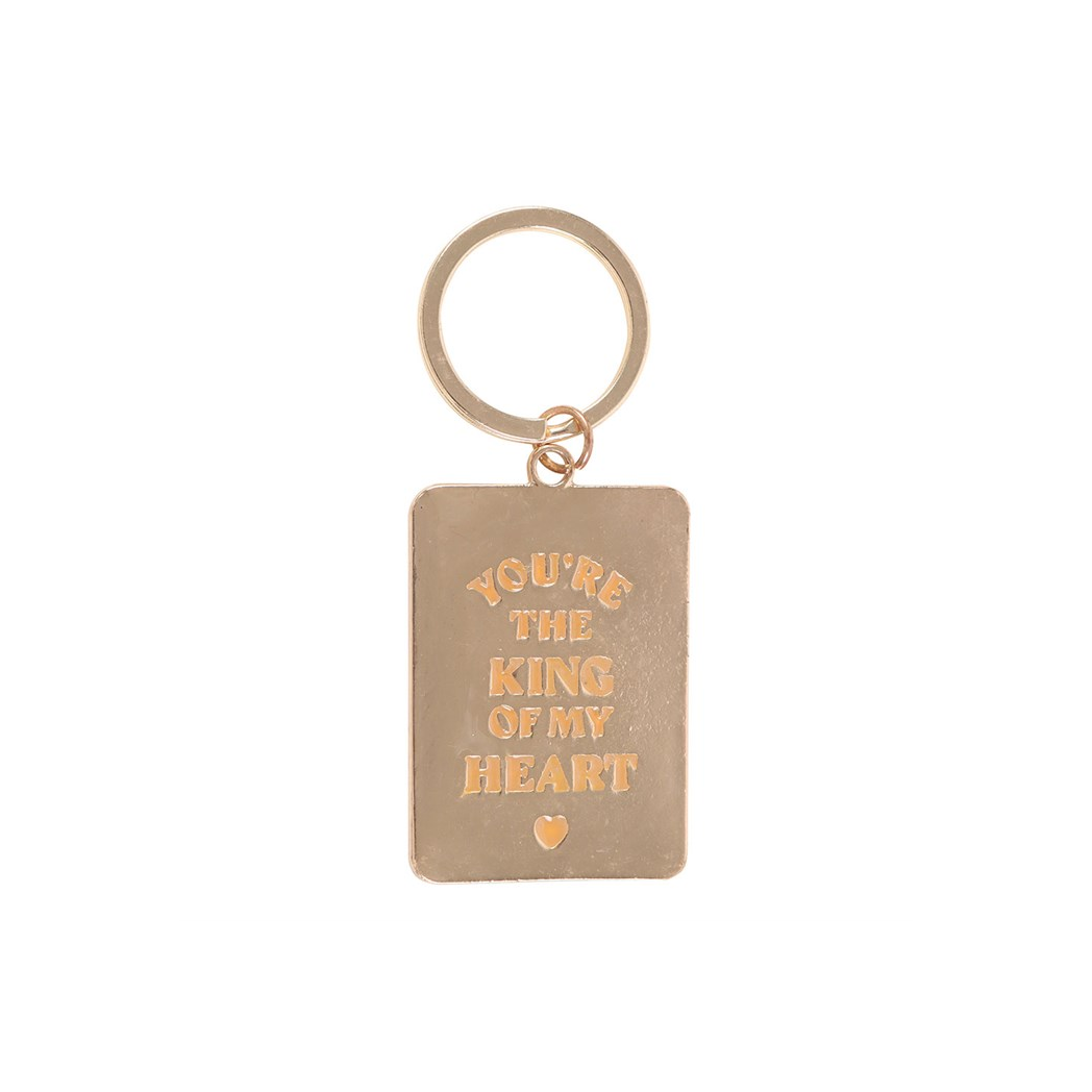 King of My Heart Playing Card Keyring