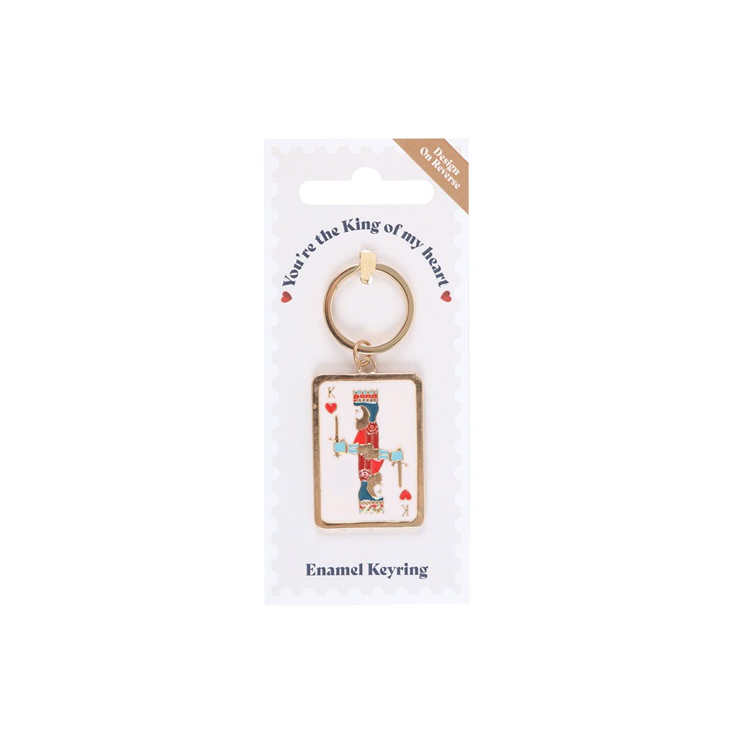 King of My Heart Playing Card Keyring